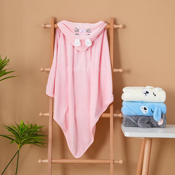 1pcKids' Cartoon Hooded Bath Towels Ultra-Soft, Swim Towels With Cute Animal Designs, Perfect For Boys & Girls Ages 0-8