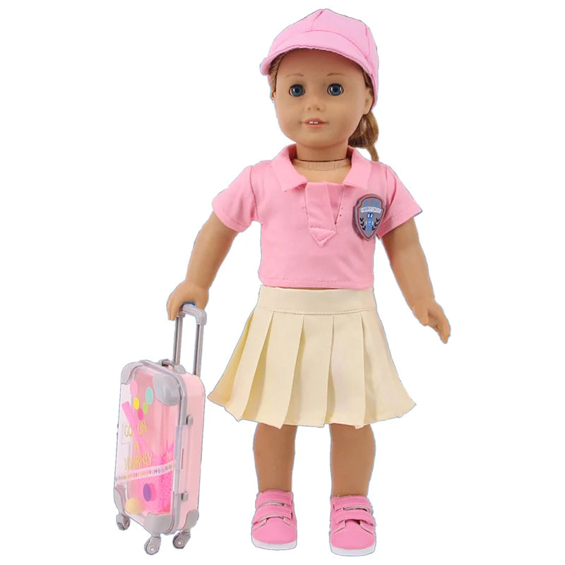 Doll Clothes Dsiney Elsa Dress Kitty Pajamas Uniform Shoes Fit 18 Inch American of Girl&43 CM Reborn Baby New Born Doll Girl Toy