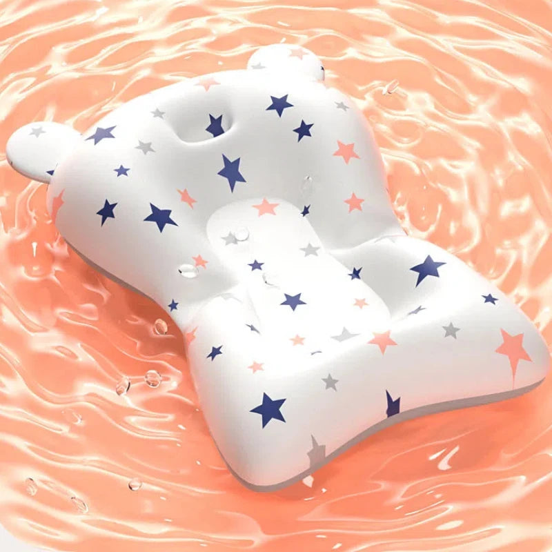 Baby bathtub support seat cushion, foldable baby bath cushion, floating safety water cushion, adjustable bathtub cushion