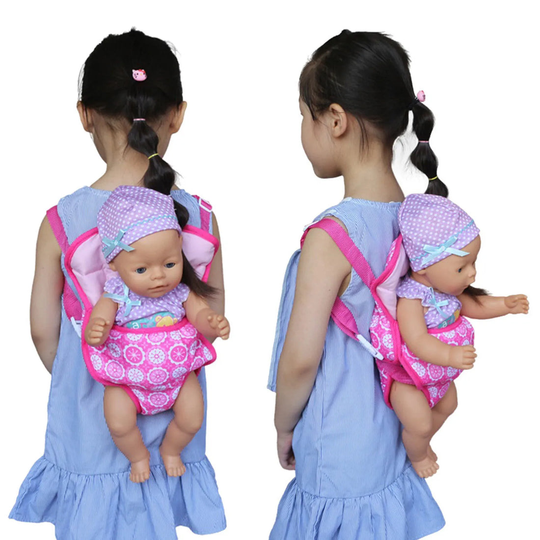 1pc Dolls Out Going Carry Bag Sleeping Bag  Newborn Doll Clothes Accessories Christmas Birthday Gift18 Inch Doll Backpack Bag